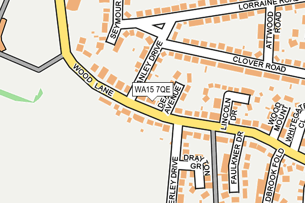 WA15 7QE map - OS OpenMap – Local (Ordnance Survey)