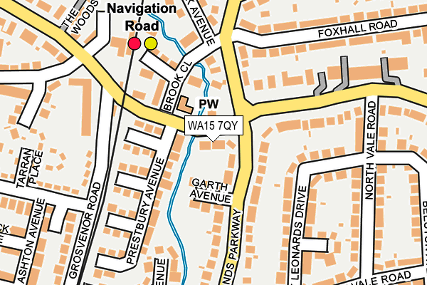 WA15 7QY map - OS OpenMap – Local (Ordnance Survey)