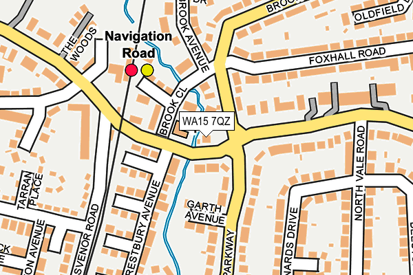 WA15 7QZ map - OS OpenMap – Local (Ordnance Survey)