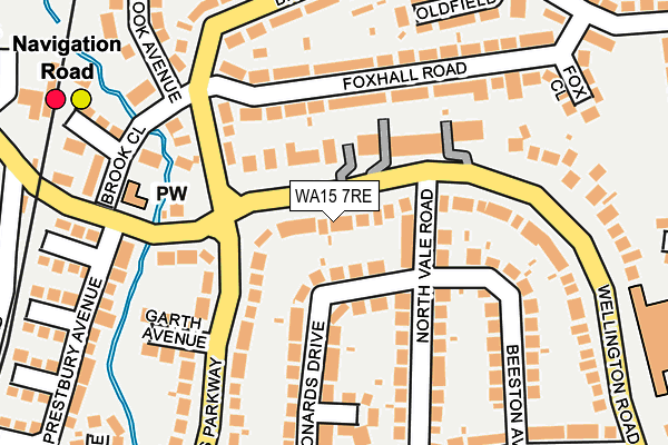 WA15 7RE map - OS OpenMap – Local (Ordnance Survey)