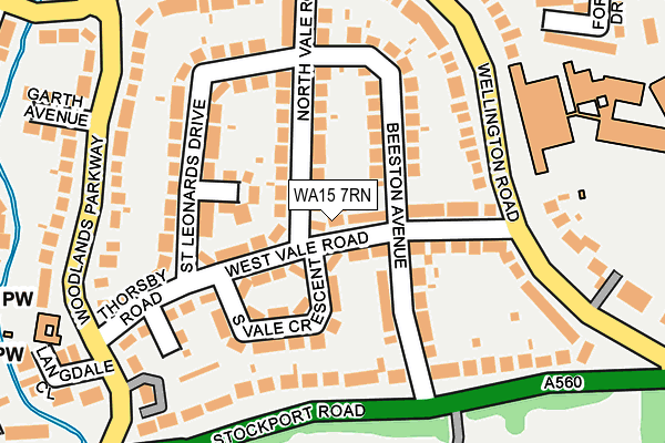 WA15 7RN map - OS OpenMap – Local (Ordnance Survey)