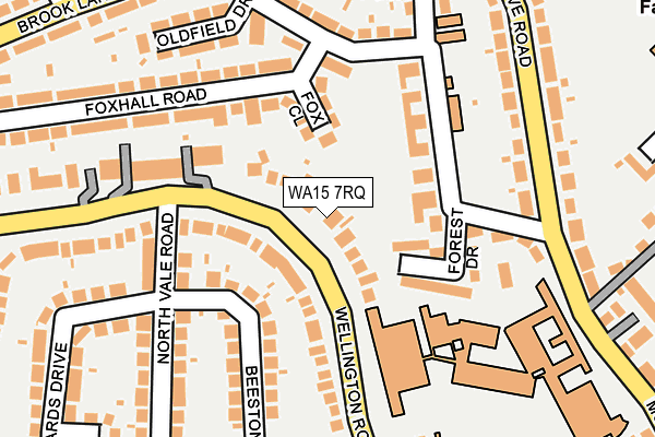 WA15 7RQ map - OS OpenMap – Local (Ordnance Survey)