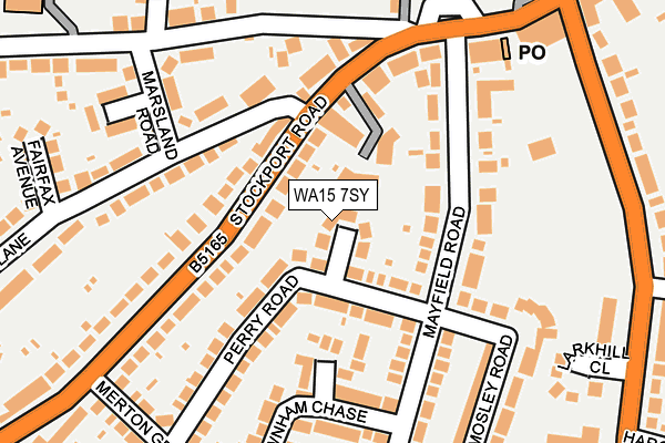 WA15 7SY map - OS OpenMap – Local (Ordnance Survey)
