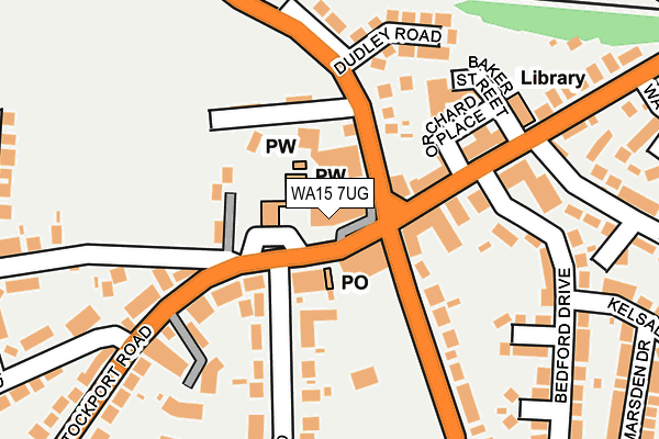WA15 7UG map - OS OpenMap – Local (Ordnance Survey)
