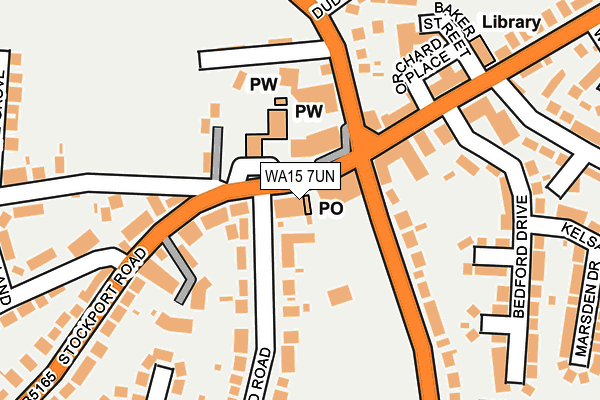 WA15 7UN map - OS OpenMap – Local (Ordnance Survey)