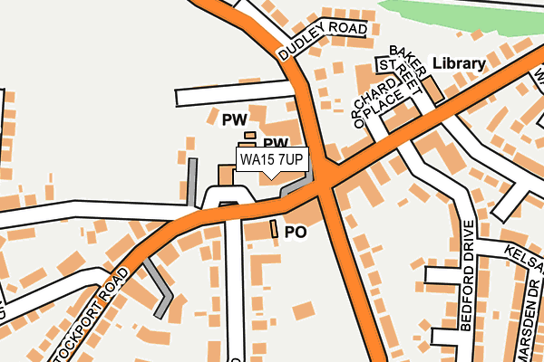 WA15 7UP map - OS OpenMap – Local (Ordnance Survey)