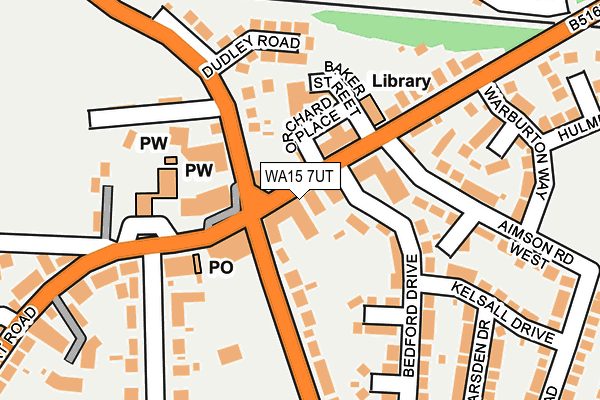 WA15 7UT map - OS OpenMap – Local (Ordnance Survey)