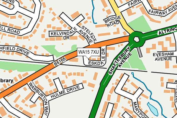 WA15 7XU map - OS OpenMap – Local (Ordnance Survey)