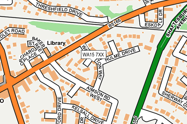 WA15 7XX map - OS OpenMap – Local (Ordnance Survey)