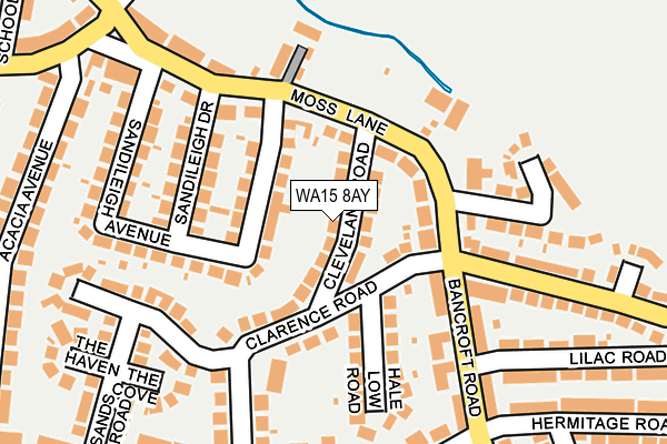 WA15 8AY map - OS OpenMap – Local (Ordnance Survey)