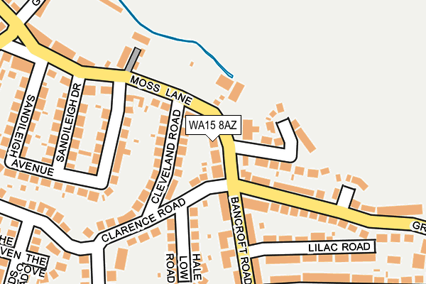 WA15 8AZ map - OS OpenMap – Local (Ordnance Survey)