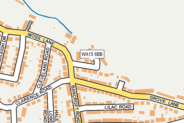 WA15 8BB map - OS OpenMap – Local (Ordnance Survey)
