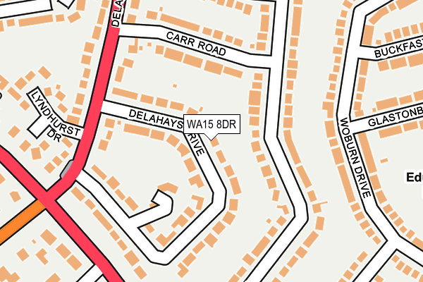 WA15 8DR map - OS OpenMap – Local (Ordnance Survey)