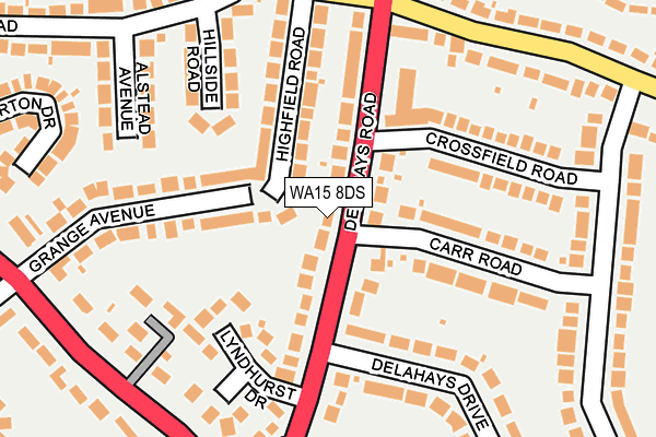 WA15 8DS map - OS OpenMap – Local (Ordnance Survey)