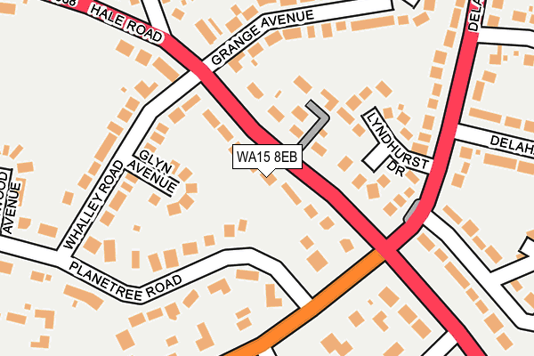 WA15 8EB map - OS OpenMap – Local (Ordnance Survey)