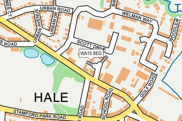 WA15 8EG map - OS OpenMap – Local (Ordnance Survey)