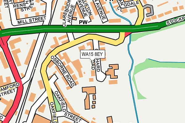 WA15 8EY map - OS OpenMap – Local (Ordnance Survey)