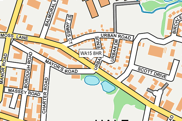 WA15 8HR map - OS OpenMap – Local (Ordnance Survey)