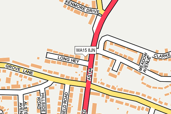 WA15 8JN map - OS OpenMap – Local (Ordnance Survey)