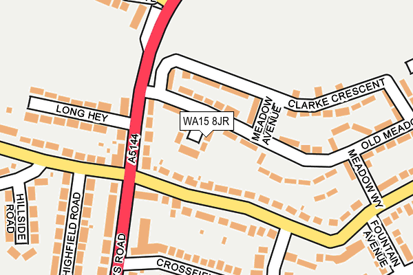 WA15 8JR map - OS OpenMap – Local (Ordnance Survey)