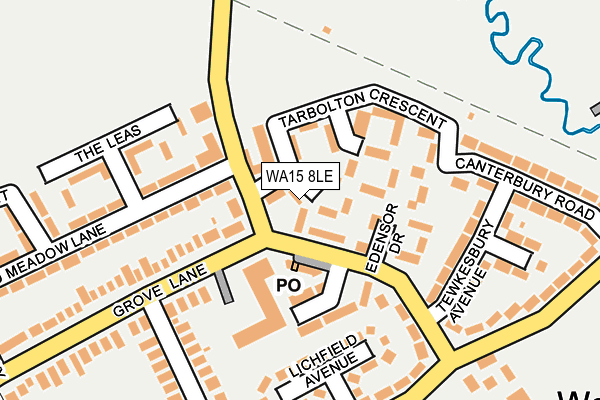 WA15 8LE map - OS OpenMap – Local (Ordnance Survey)