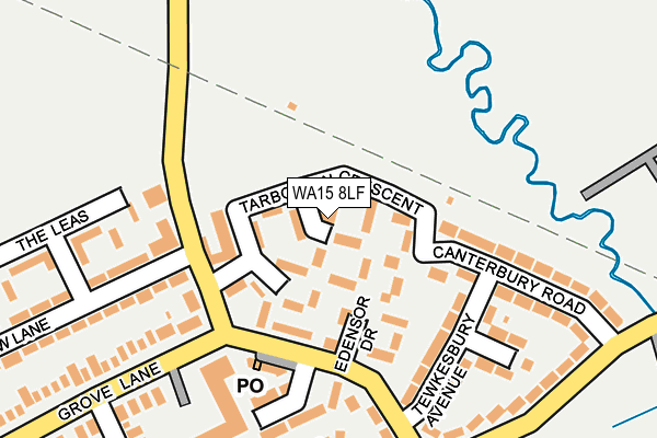 WA15 8LF map - OS OpenMap – Local (Ordnance Survey)