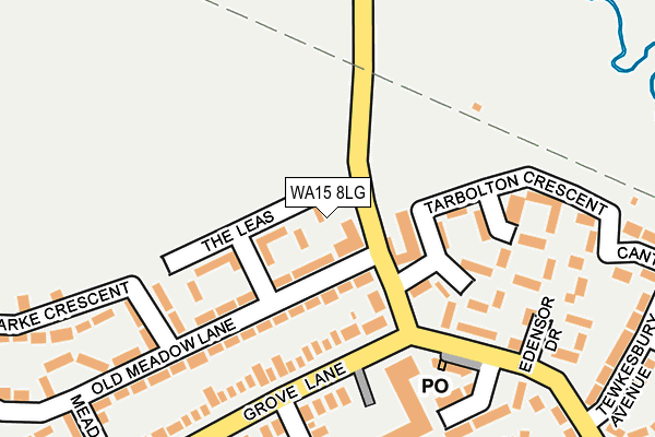 WA15 8LG map - OS OpenMap – Local (Ordnance Survey)