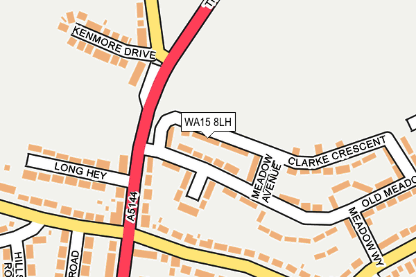 WA15 8LH map - OS OpenMap – Local (Ordnance Survey)