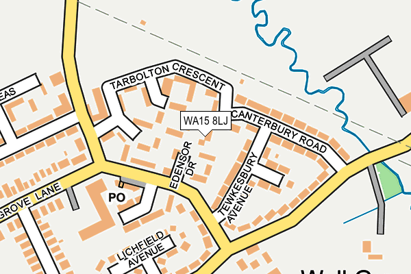 WA15 8LJ map - OS OpenMap – Local (Ordnance Survey)