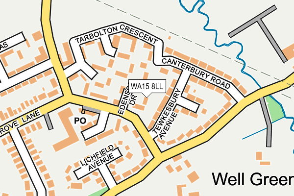 WA15 8LL map - OS OpenMap – Local (Ordnance Survey)