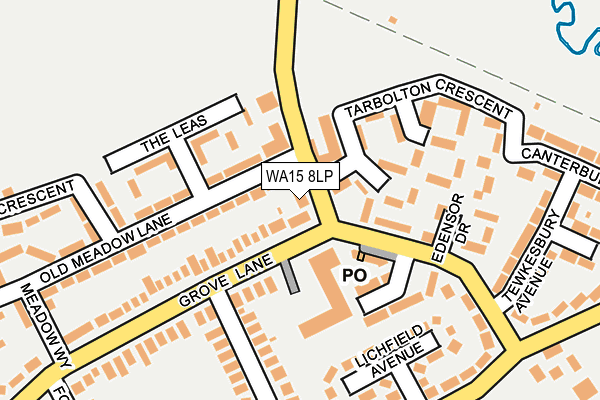 WA15 8LP map - OS OpenMap – Local (Ordnance Survey)