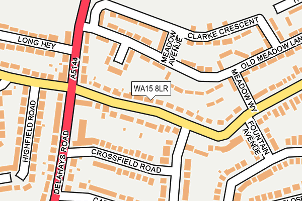 WA15 8LR map - OS OpenMap – Local (Ordnance Survey)
