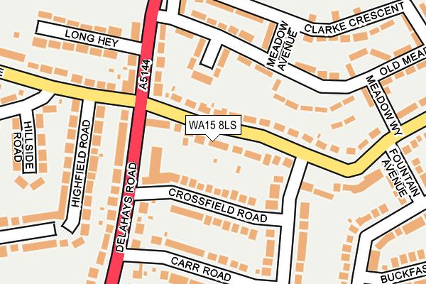 WA15 8LS map - OS OpenMap – Local (Ordnance Survey)