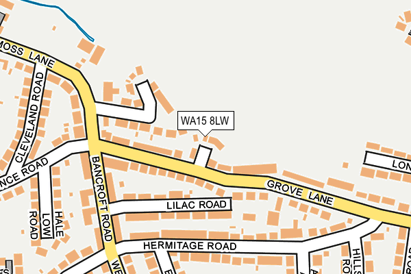 WA15 8LW map - OS OpenMap – Local (Ordnance Survey)