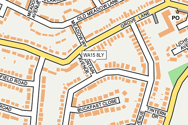 WA15 8LY map - OS OpenMap – Local (Ordnance Survey)