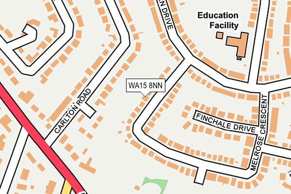 WA15 8NN map - OS OpenMap – Local (Ordnance Survey)