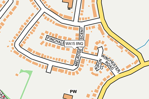 WA15 8NQ map - OS OpenMap – Local (Ordnance Survey)