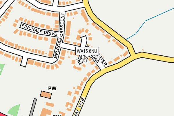 WA15 8NU map - OS OpenMap – Local (Ordnance Survey)