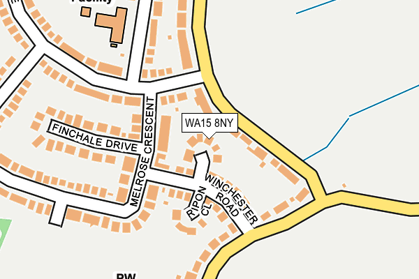 WA15 8NY map - OS OpenMap – Local (Ordnance Survey)