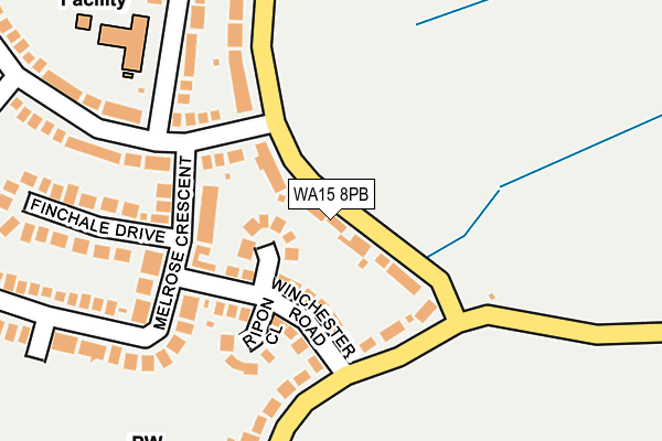 WA15 8PB map - OS OpenMap – Local (Ordnance Survey)