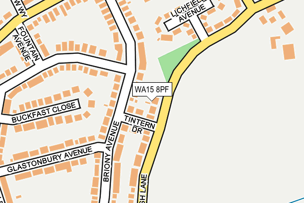 WA15 8PF map - OS OpenMap – Local (Ordnance Survey)