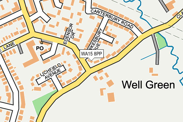 WA15 8PP map - OS OpenMap – Local (Ordnance Survey)