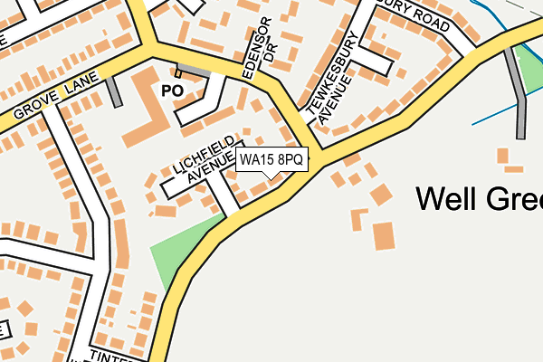 WA15 8PQ map - OS OpenMap – Local (Ordnance Survey)