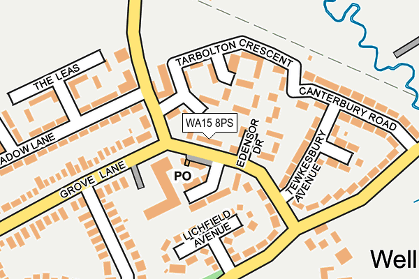WA15 8PS map - OS OpenMap – Local (Ordnance Survey)