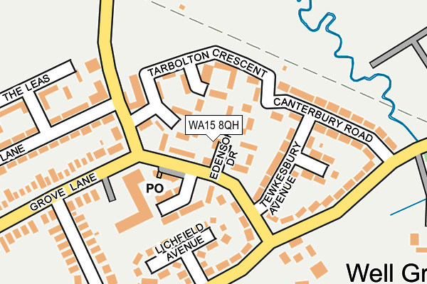 WA15 8QH map - OS OpenMap – Local (Ordnance Survey)