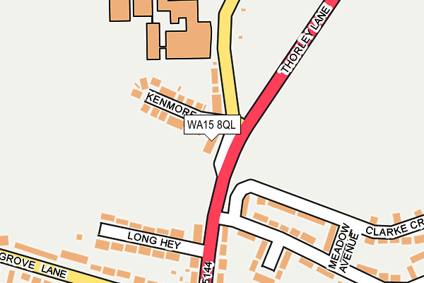 WA15 8QL map - OS OpenMap – Local (Ordnance Survey)