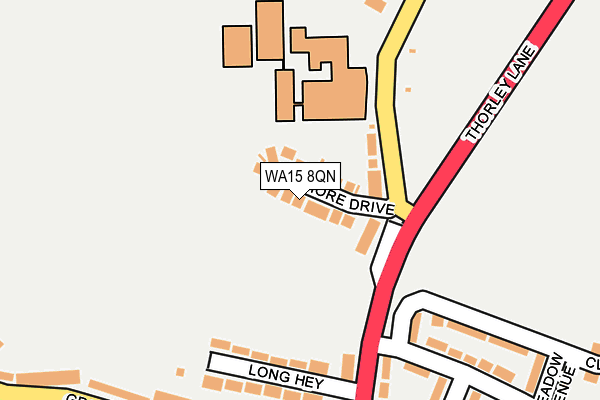 WA15 8QN map - OS OpenMap – Local (Ordnance Survey)