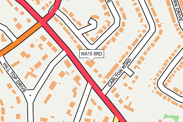 WA15 8RD map - OS OpenMap – Local (Ordnance Survey)