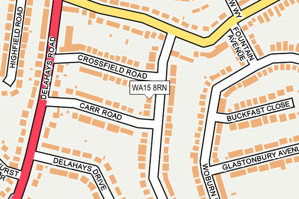 WA15 8RN map - OS OpenMap – Local (Ordnance Survey)
