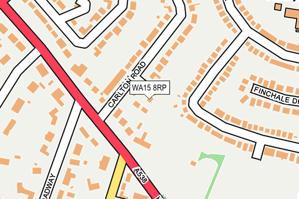 WA15 8RP map - OS OpenMap – Local (Ordnance Survey)